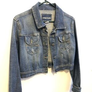 Cropped jean jacket